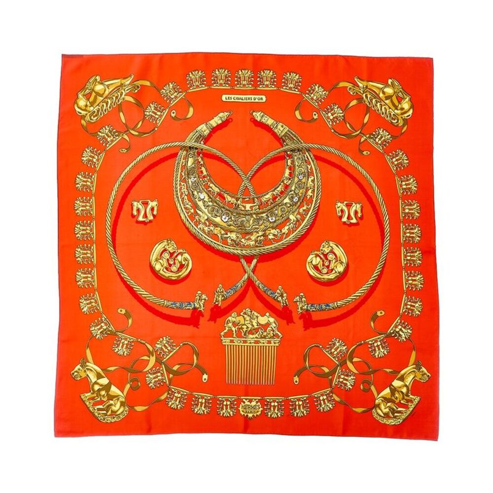 Hermès Les Cavaliers D'or Vladimir Rybaltchenko Silk Scarf (Authentic Pre-Loved)
